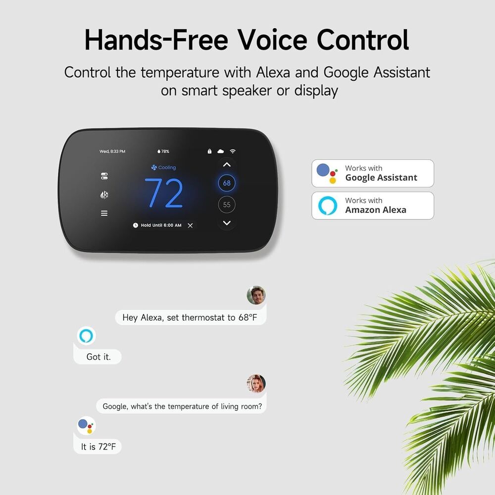 Smart Thermostat for House, 4.3 Inches WiFi Thermostat Compatible with Alexa ... - Picture 2 of 6